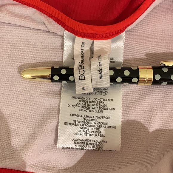 BCBGeneration Red Bathing Suit Size Small - Picture 7 of 11